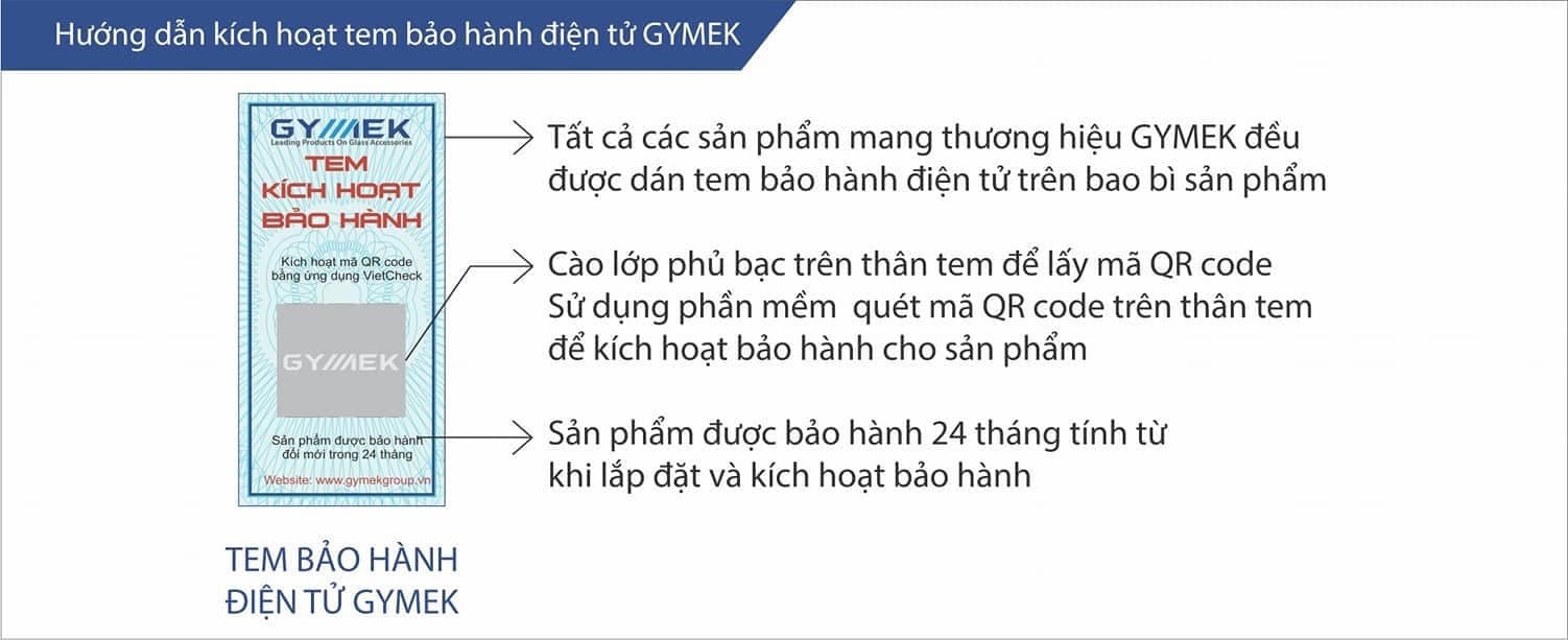 kích hoạt bảo hành GYMEK