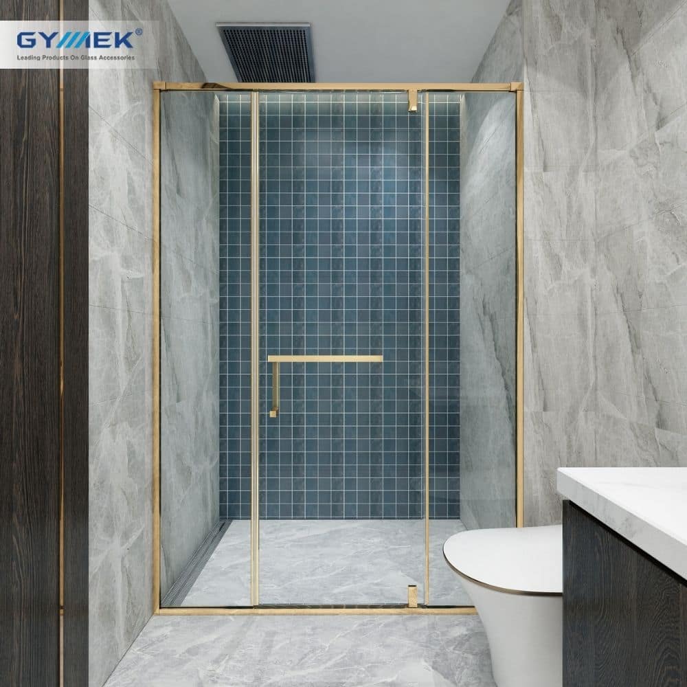 Cabin tắm GYMEK hệ slim 180 độ cửa mở bản lề trục xoay
