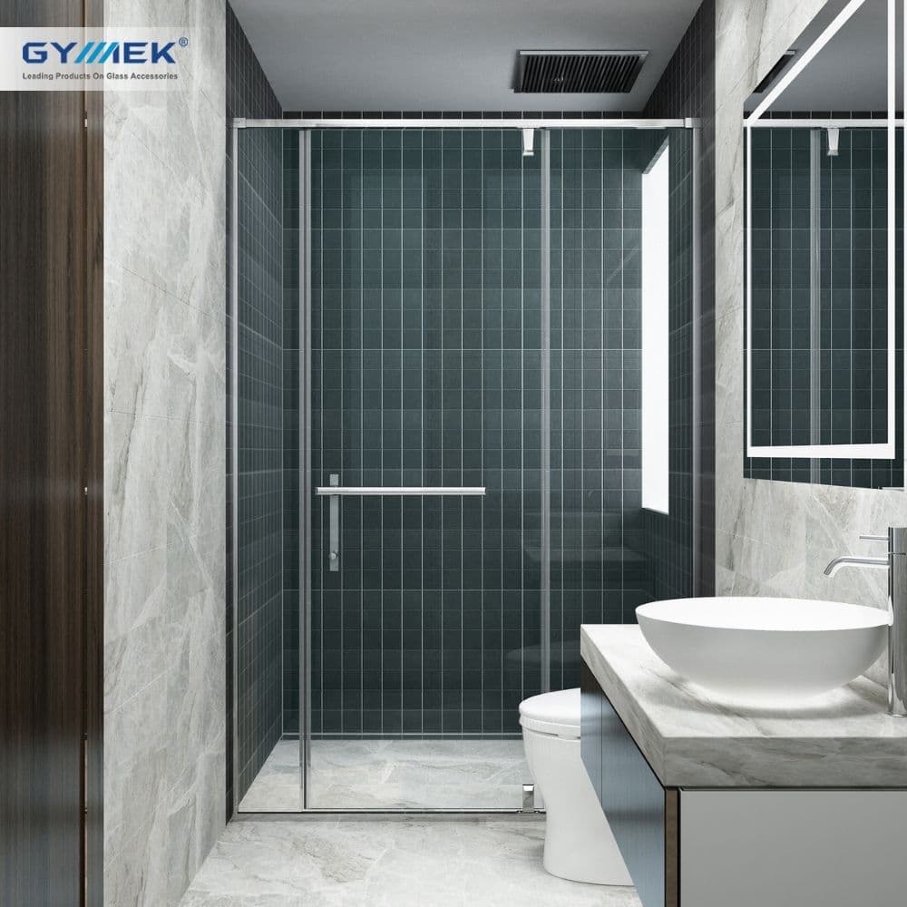 Cabin tắm GYMEK hệ slim 180 độ cửa mở bản lề trục xoay