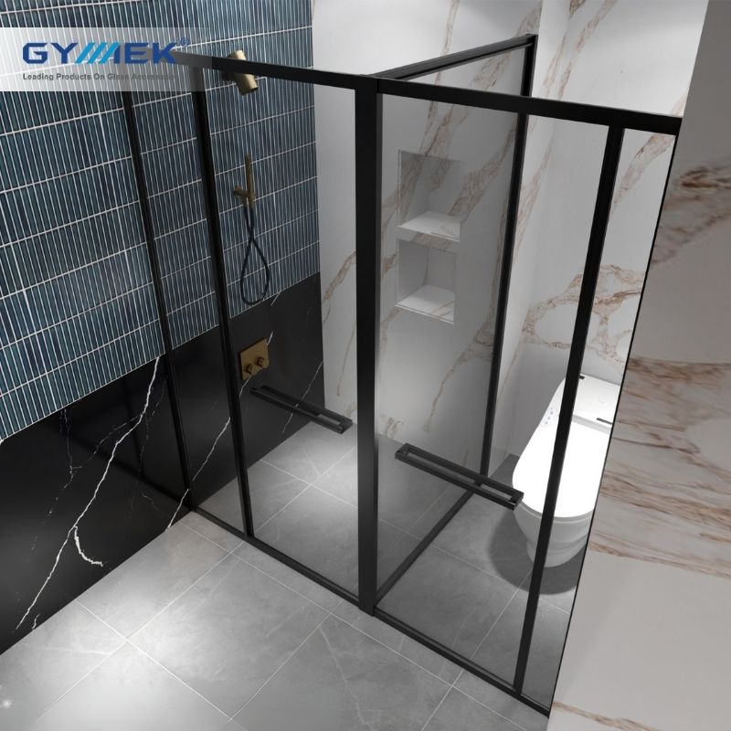 phòng tắm kép gymek hệ slim cửa trượt