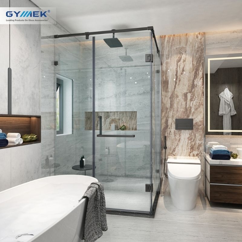 Phòng tắm kính GYMEK 90 độ KK giằng vuông