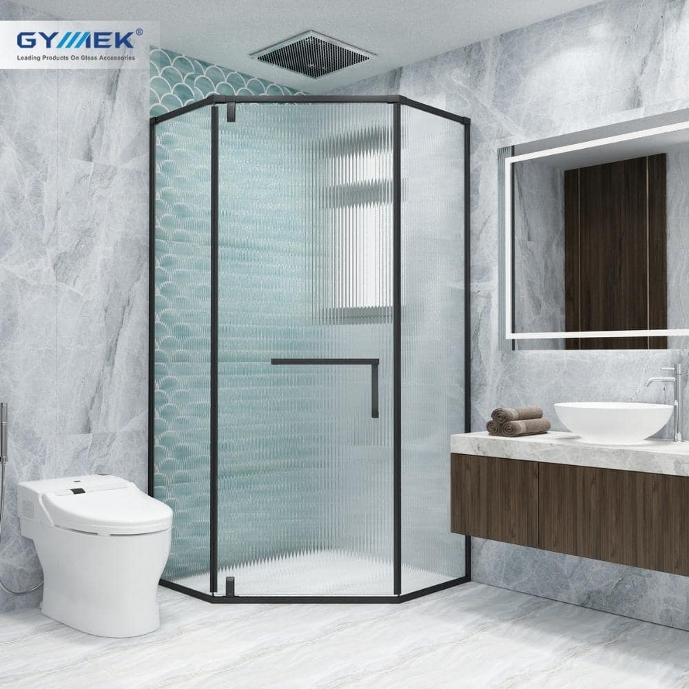 Phòng tắm kính hệ cao cấp cửa mở 135 độ bản lề trục xoay