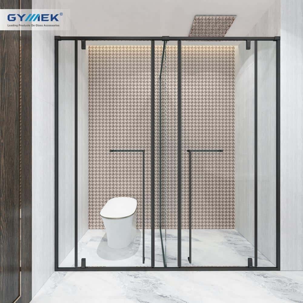 Phòng tắm kính hệ cao cấp cửa mở kép bản lề trục xoay