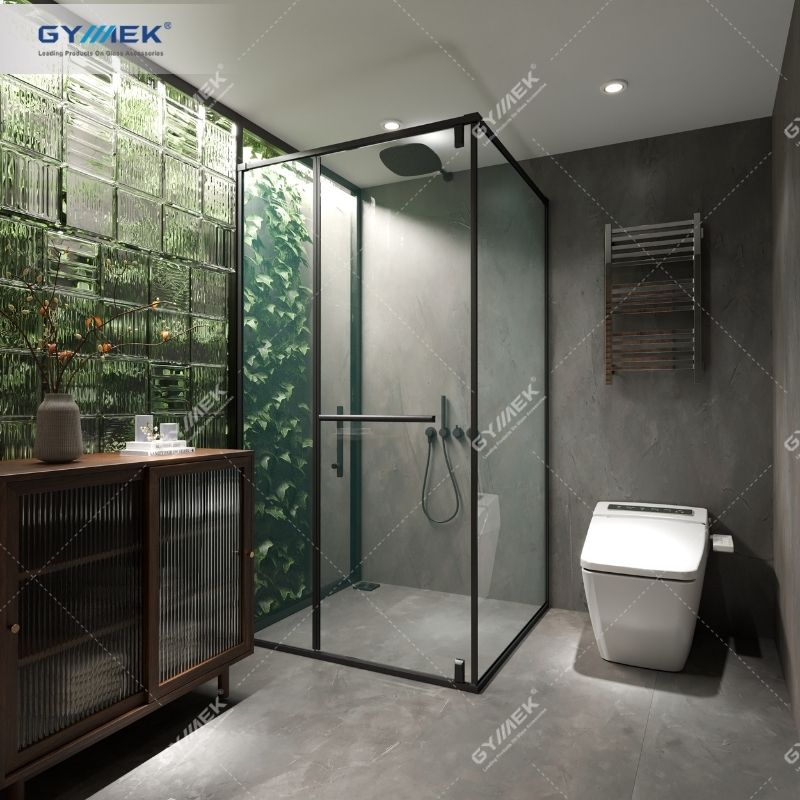 Phòng tắm 90 độ K-K Hệ slim Cửa mở Bản lề trục xoay