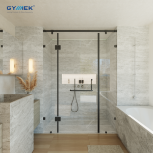 Phòng tắm 180 độ Hệ giằng hộp inox vuông