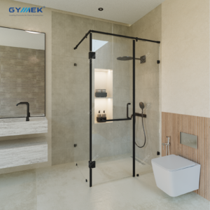 Phòng tắm 90 độ K-K Hệ giằng ống inox tròn