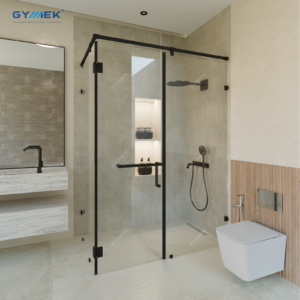 Phòng tắm 90 độ K-K Hệ giằng hộp inox vuông