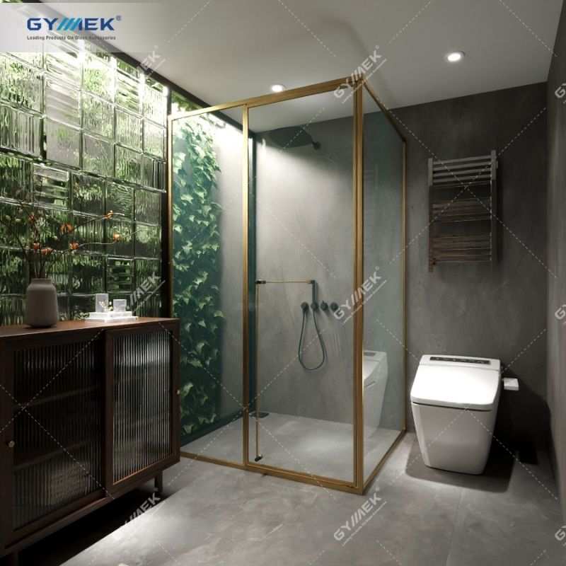 Phòng tắm 90 độ K-K Hệ slim Cửa mở Bản lề âm