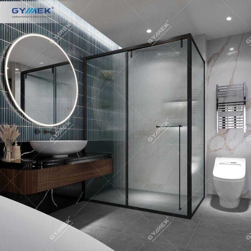 Phòng tắm Hệ slim Cửa trượt 1 cánh Fix vuông
