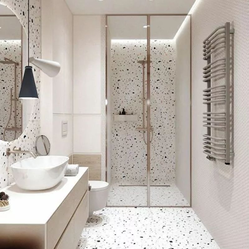 Gợi ý mẫu thiết kế phòng tắm nhỏ 4m2 | Có vách tắm kính