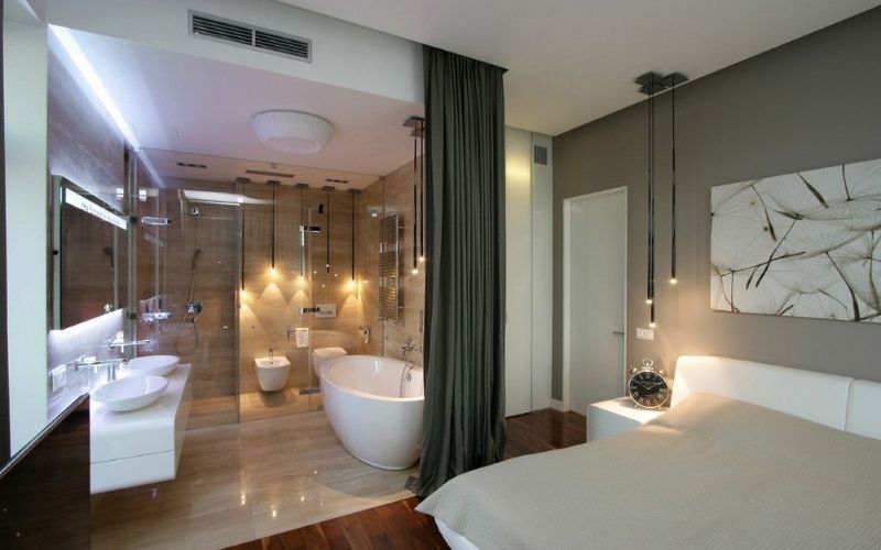 nhà vệ sinh trong phòng ngủ không