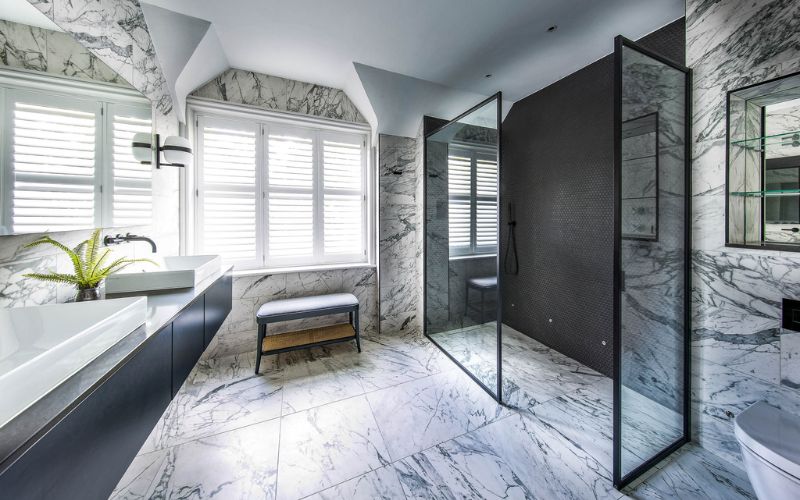 thiết kế nhà vệ sinh và nhà tắm riêng biệt
