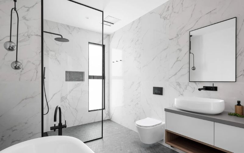 thiết kế nhà vệ sinh và nhà tắm riêng biệt