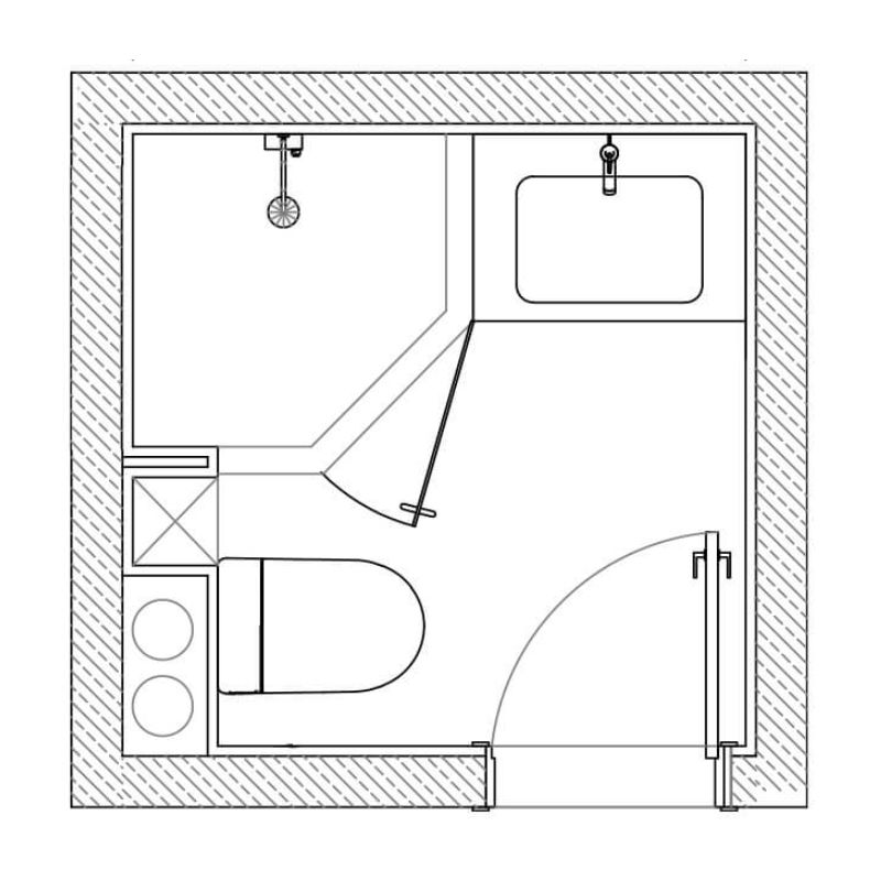 thiết kế phòng tắm 5m2