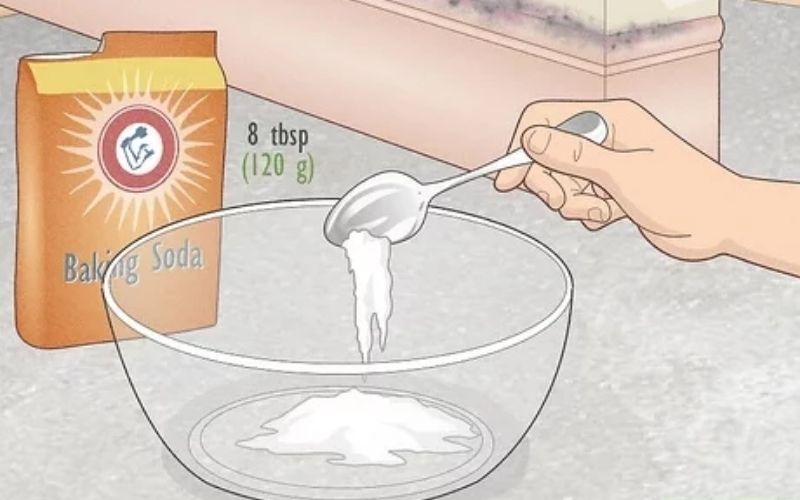 tẩy nấm mốc bằng baking soda