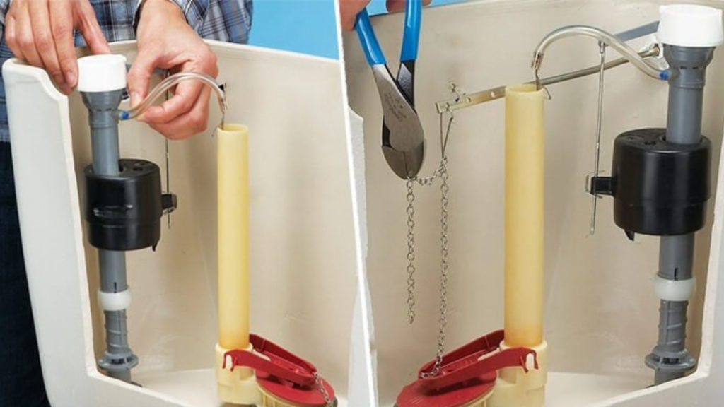 Nút nhấn xả nước bồn cầu bị hỏng