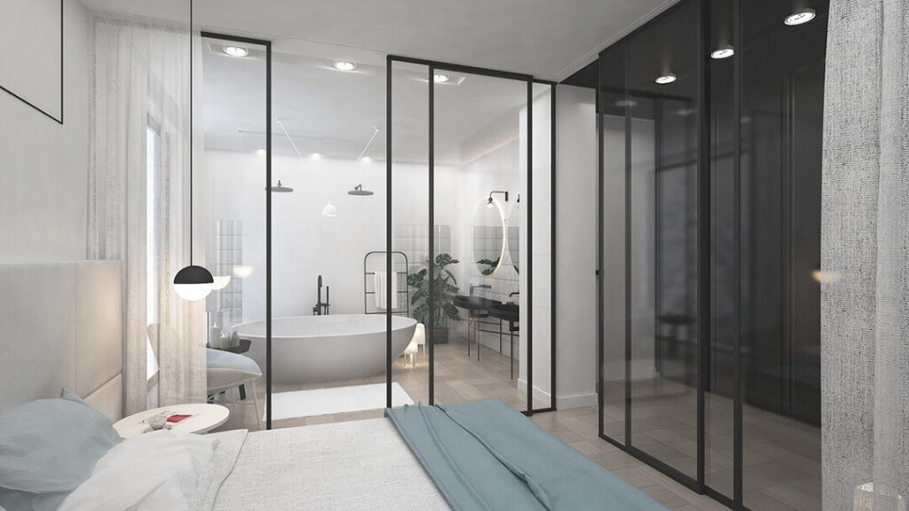 xây nhà vệ sinh trong phòng ngủ