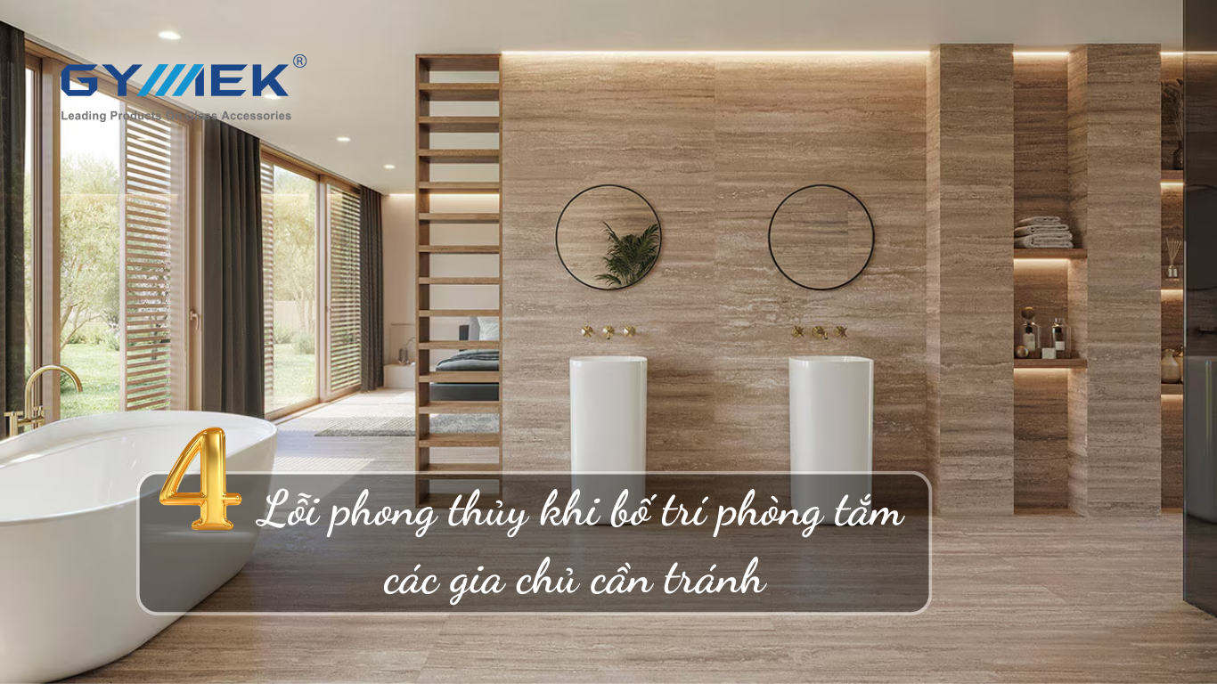 lỗi phong thủy khi bố trí phòng tắm