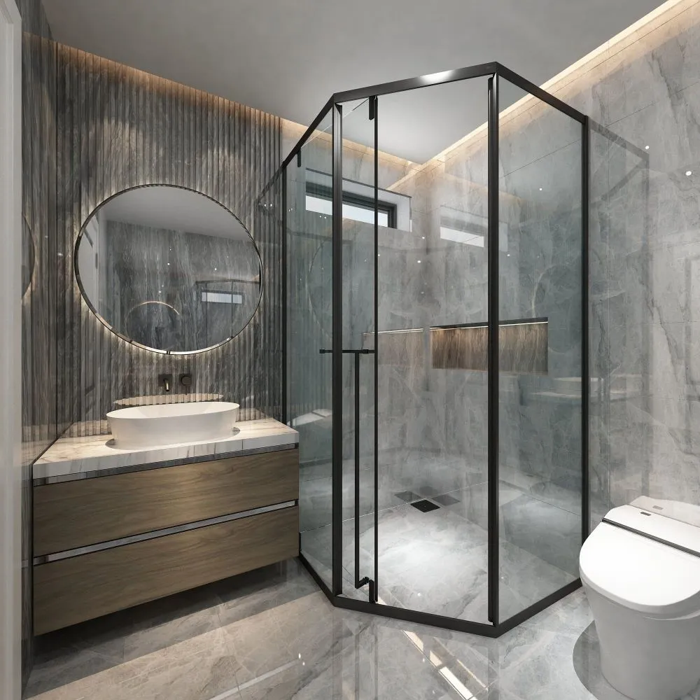 Vách tắm kính cửa trượt