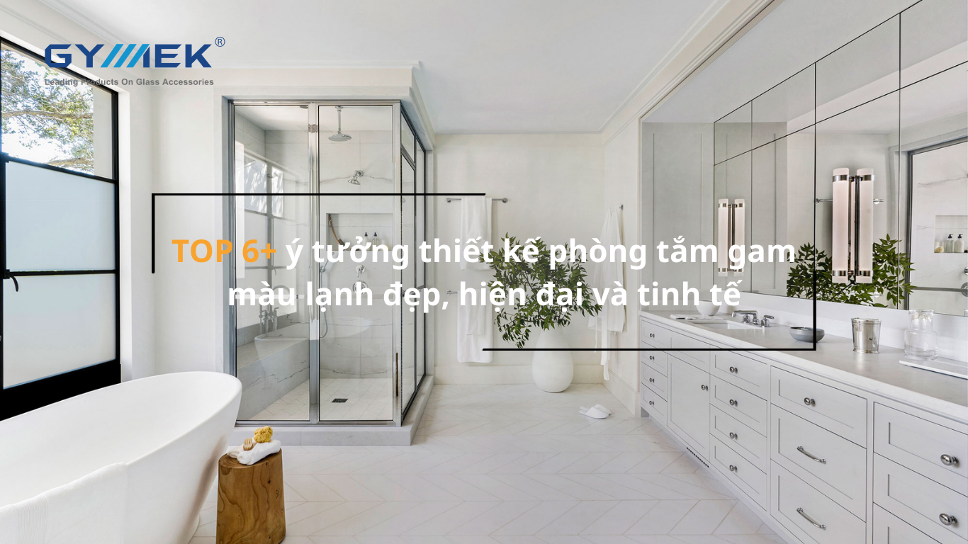 phòng tắm gam màu lạnh