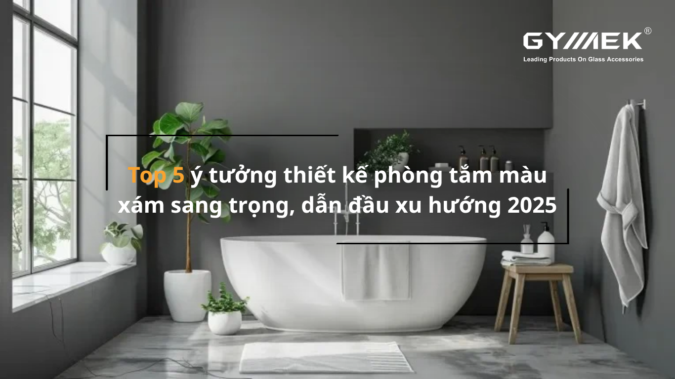 Phòng tắm màu xám