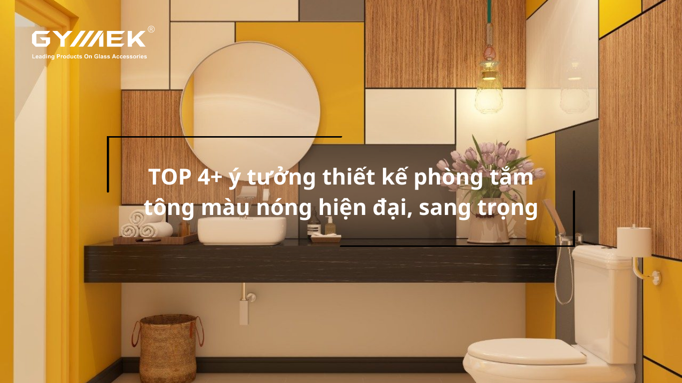 Phòng tắm tông màu nóng