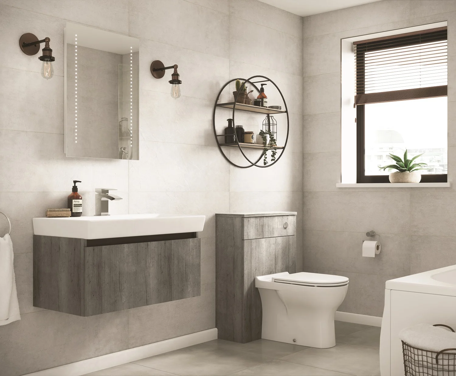 nhà tắm phong cách tối giản