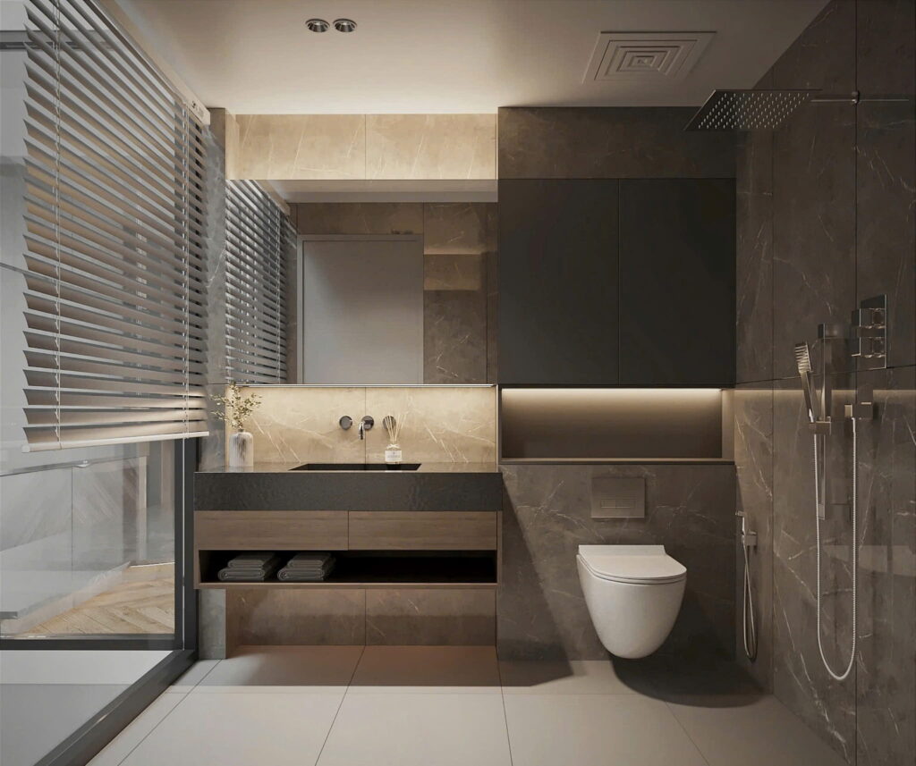 hướng đặt bồn cầu