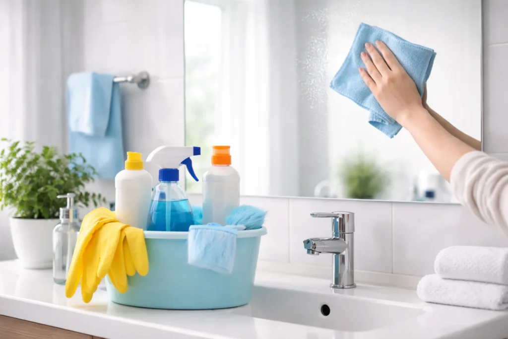 gương phòng tắm bị mờ