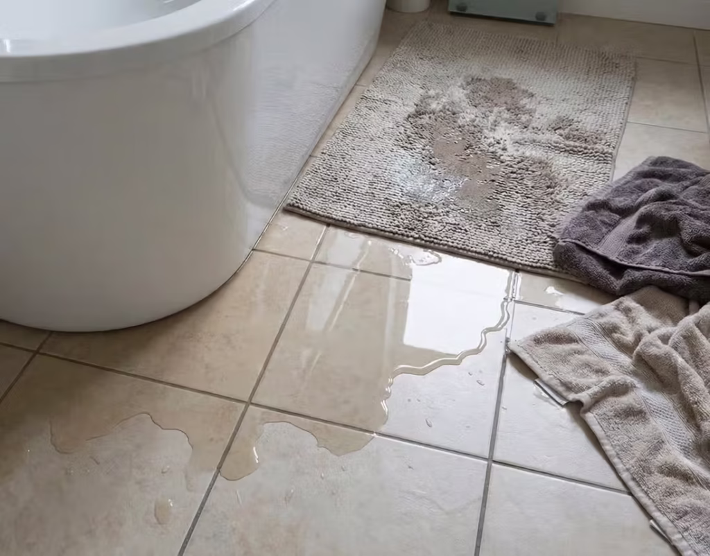 sàn nhà tắm bị đọng nước