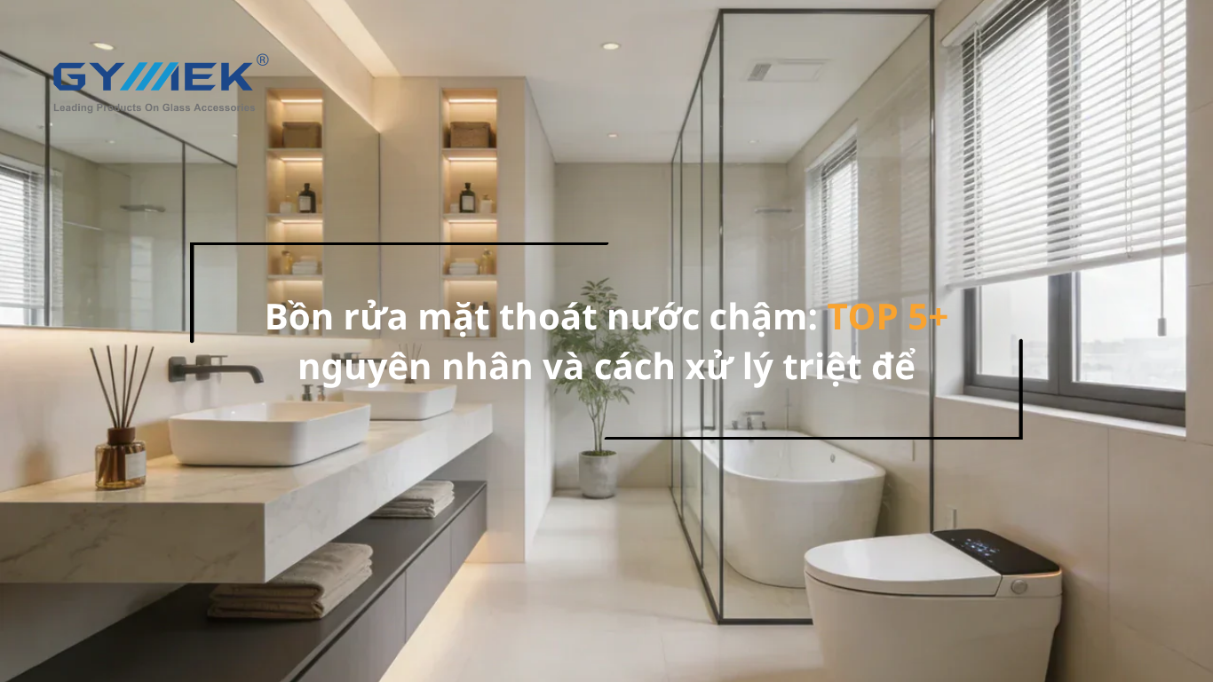 bồn rửa mặt thoát nước chậm