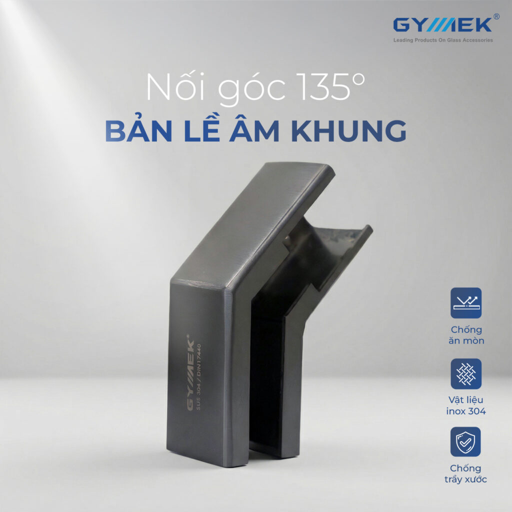 nối góc 135 độ bản lề âm khung