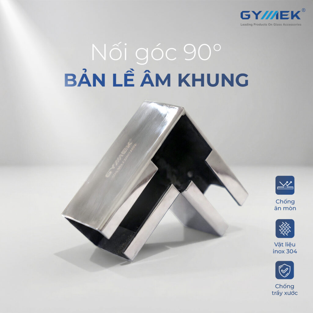 nối góc 90 độ bản lề âm khung